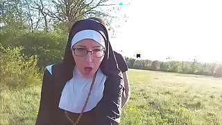 This nun gets their way ass lip with cum forwards she goes to church !!