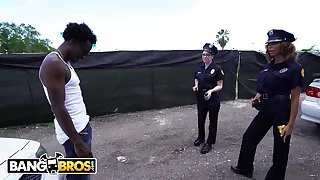 BANGBROS - Lucky Suspect Gets Tangled Stop by Some Super Sexy Female Cops